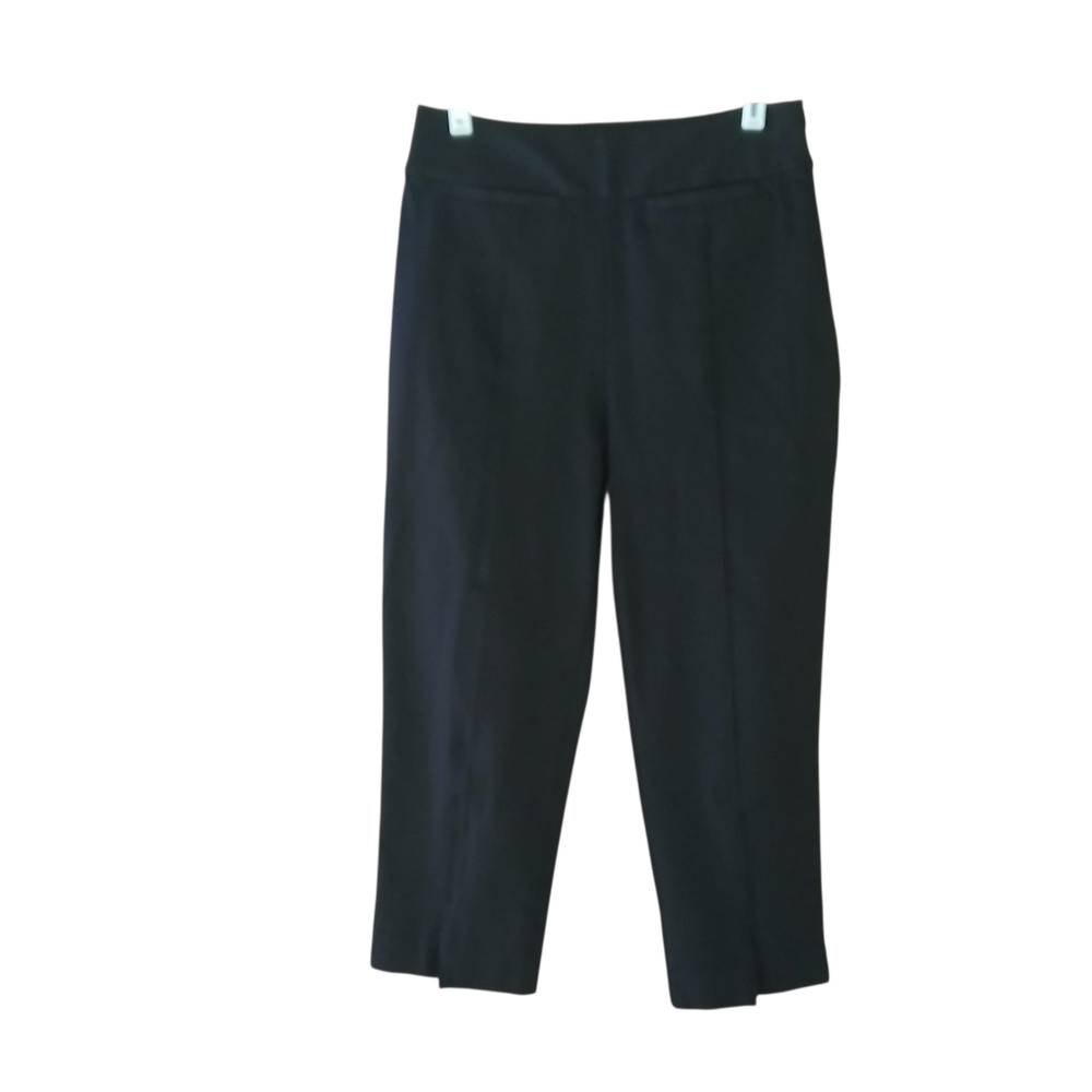 Maeve By Anthropology Black High Waisted Cotton Blend Cropped Pants Size 6